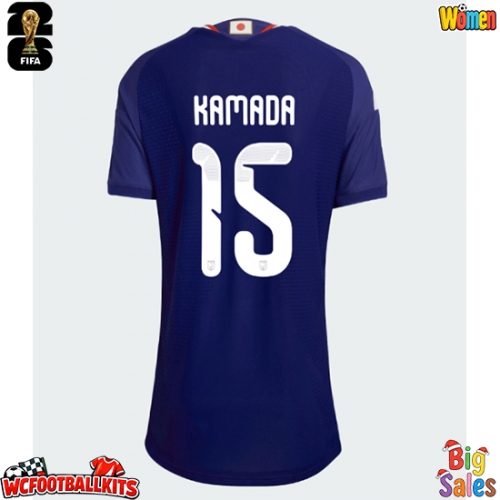 Japan Daichi Kamada #15 Replica Home Stadium Shirt for Women World Cup 2026 Short Sleeve